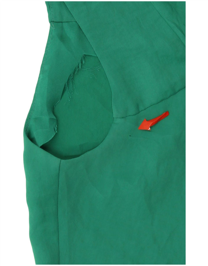 Vestido feminino sem mangas Zara UK 14 verde médio
