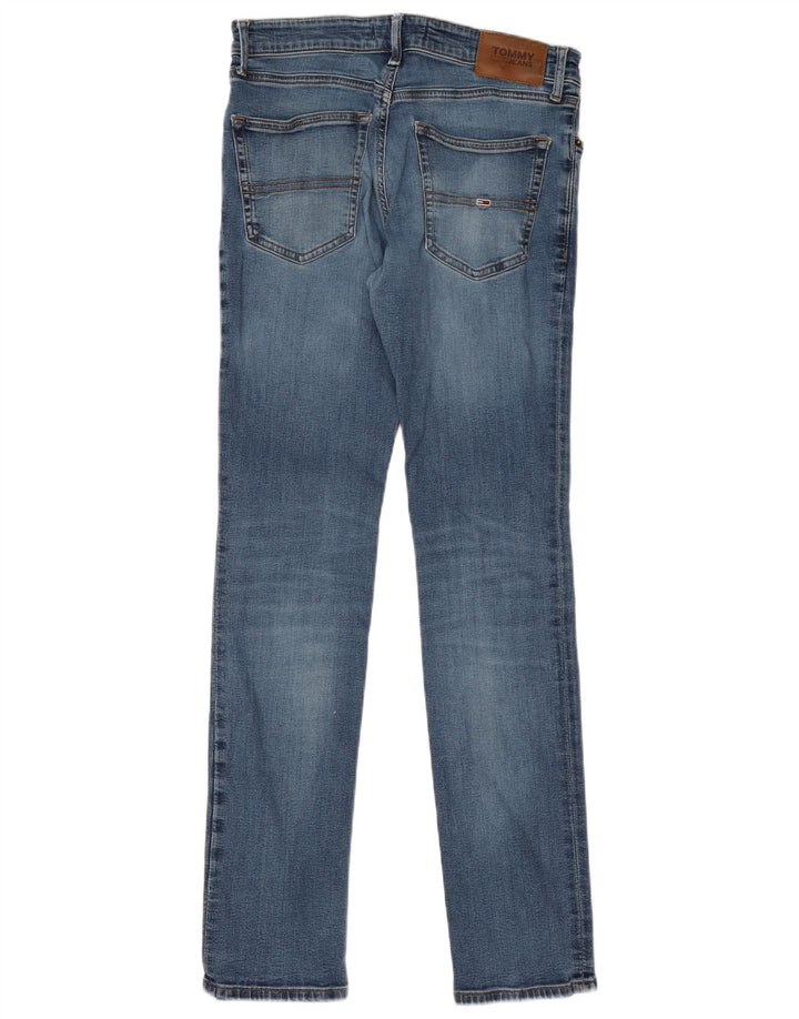 Tommy Hilfiger Masculino Slim Jeans W31 L32 Azul Algodão