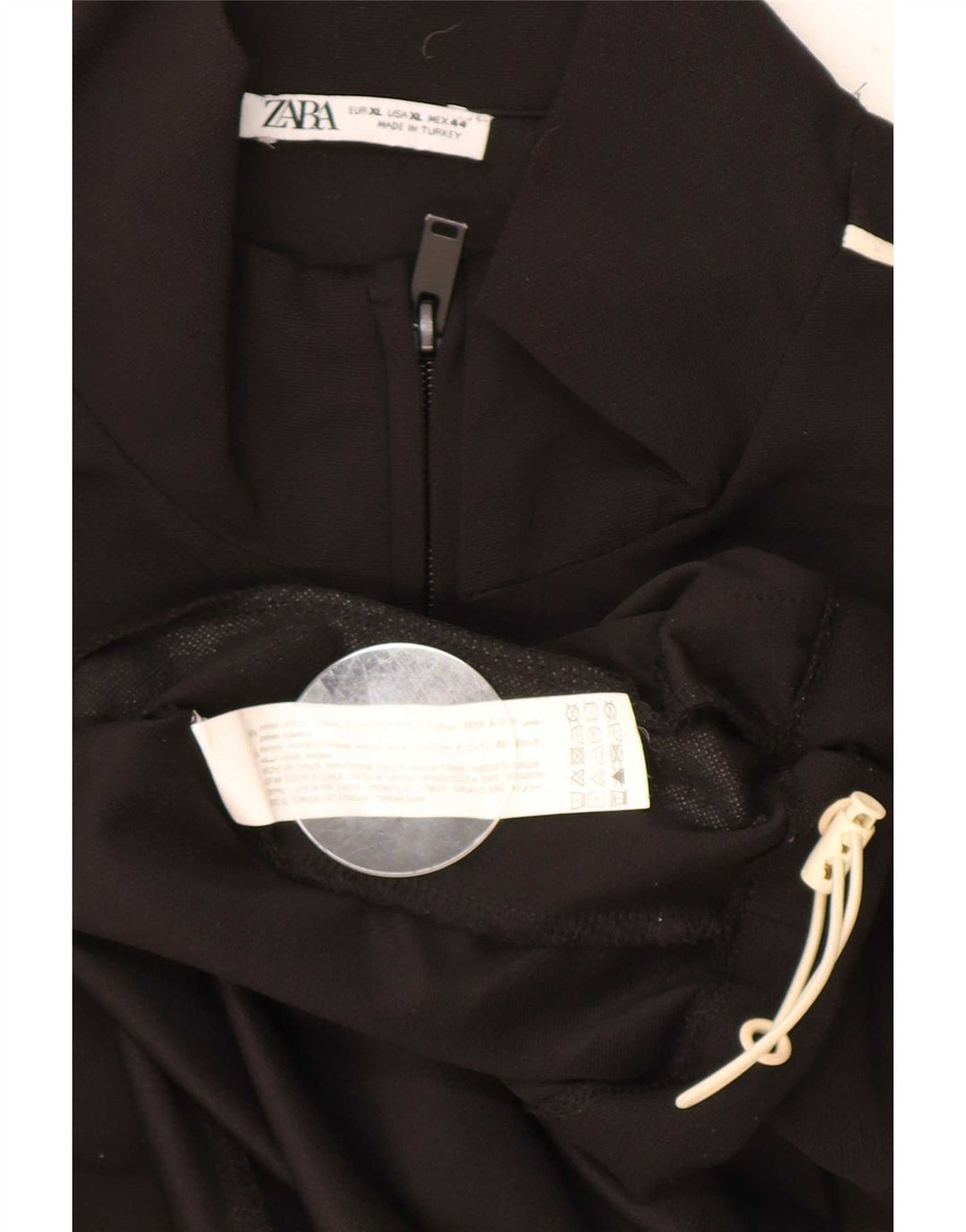Zara Jaqueta masculina de agasalho XL preto poliéster
