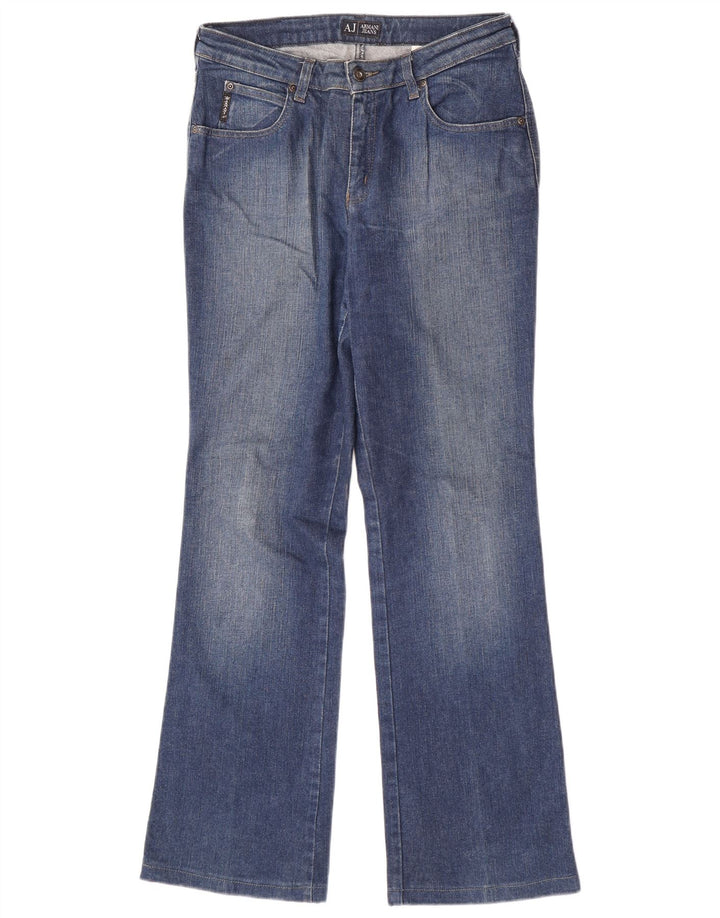 Armani feminino bootcut jeans W31 L31 azul algodão