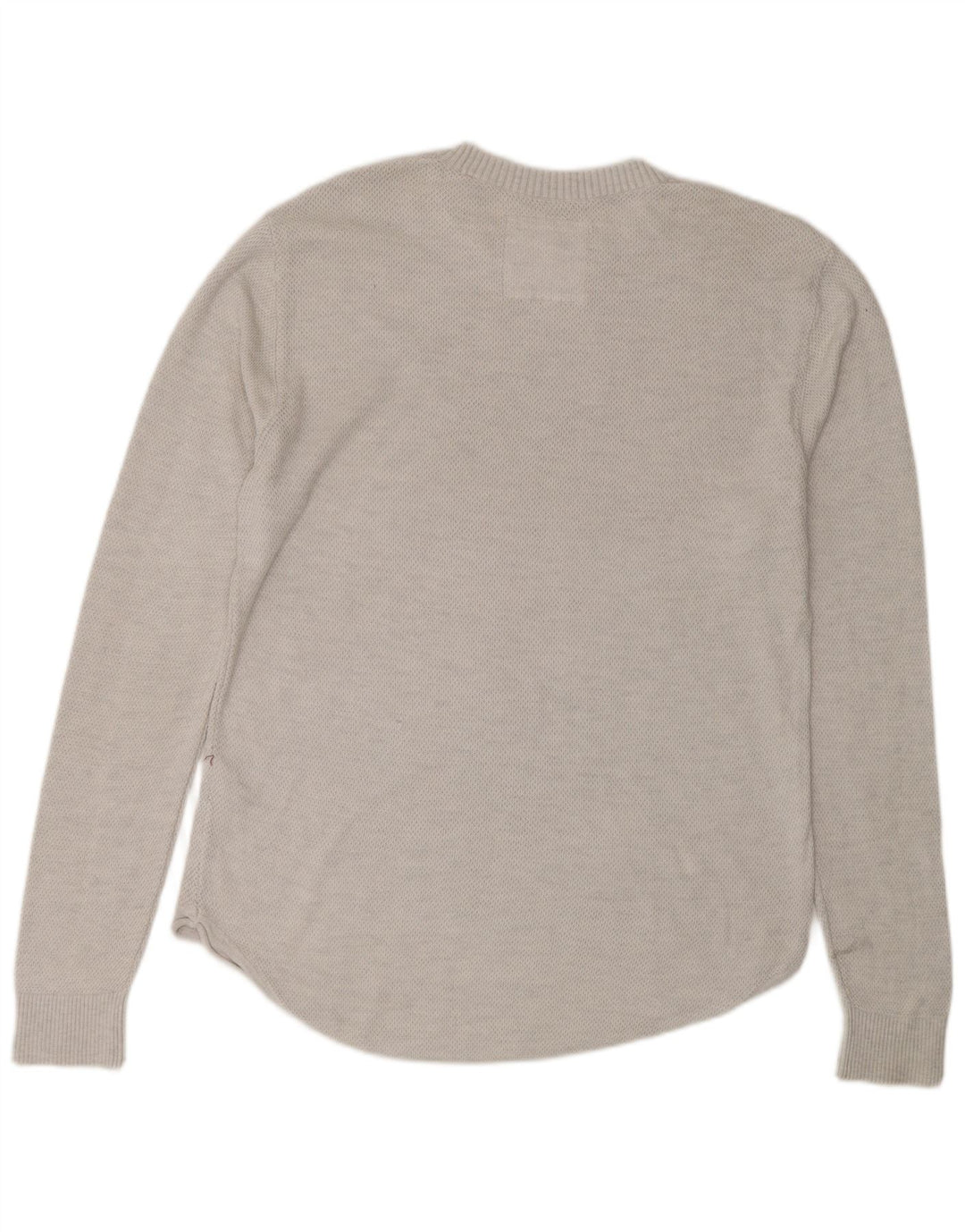 Suéter masculino HOLLISTER com gola redonda e algodão cinza médio
