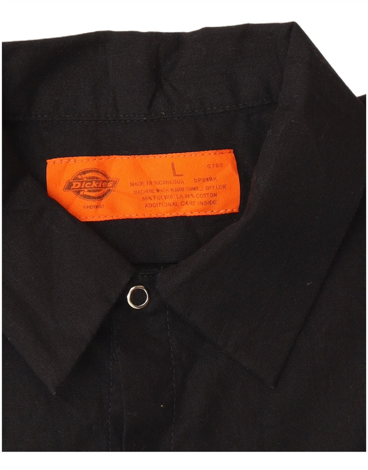 Camisa masculina Dickies de manga curta grande poliéster preto