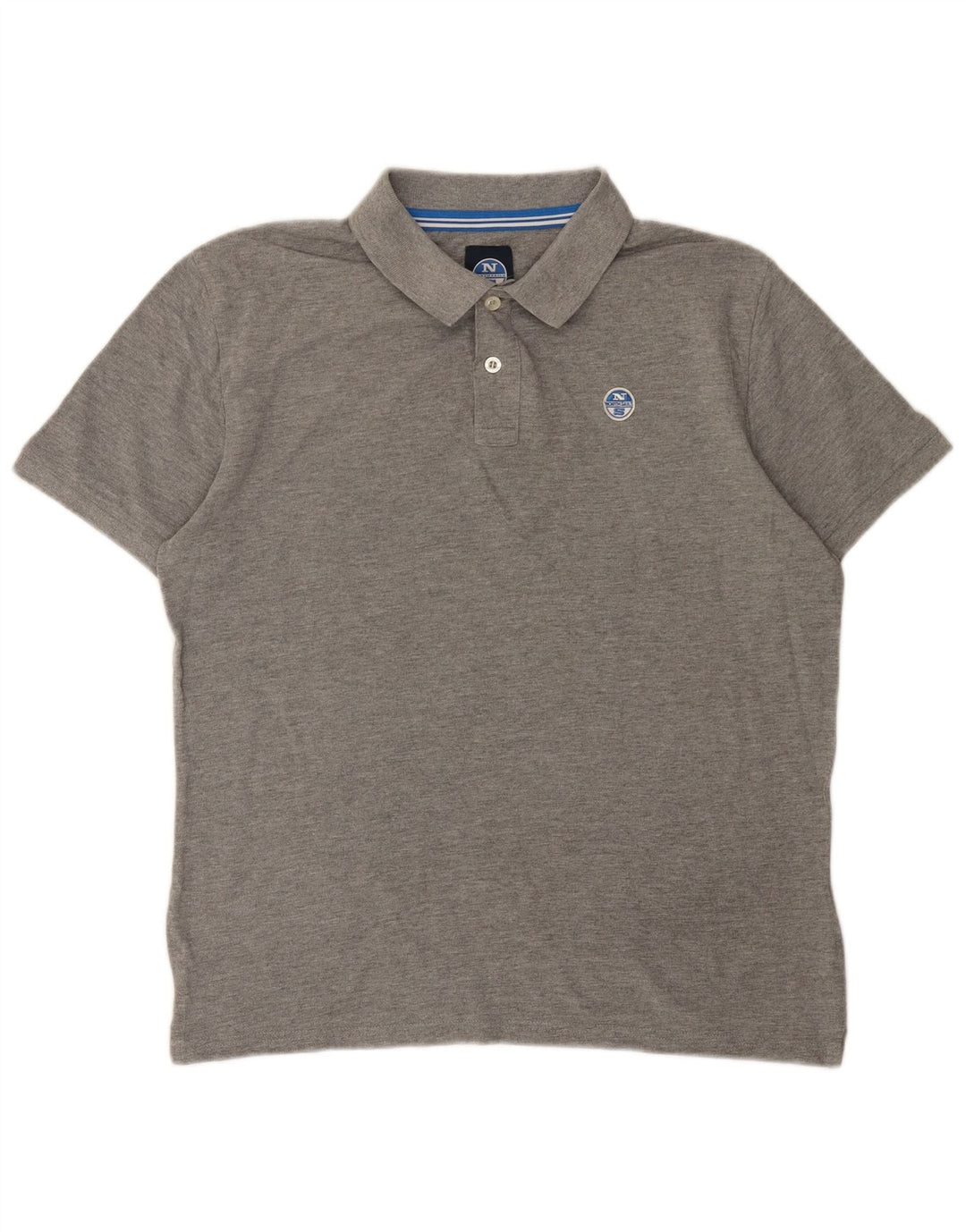 Camisa polo masculina North Sails algodão cinza médio