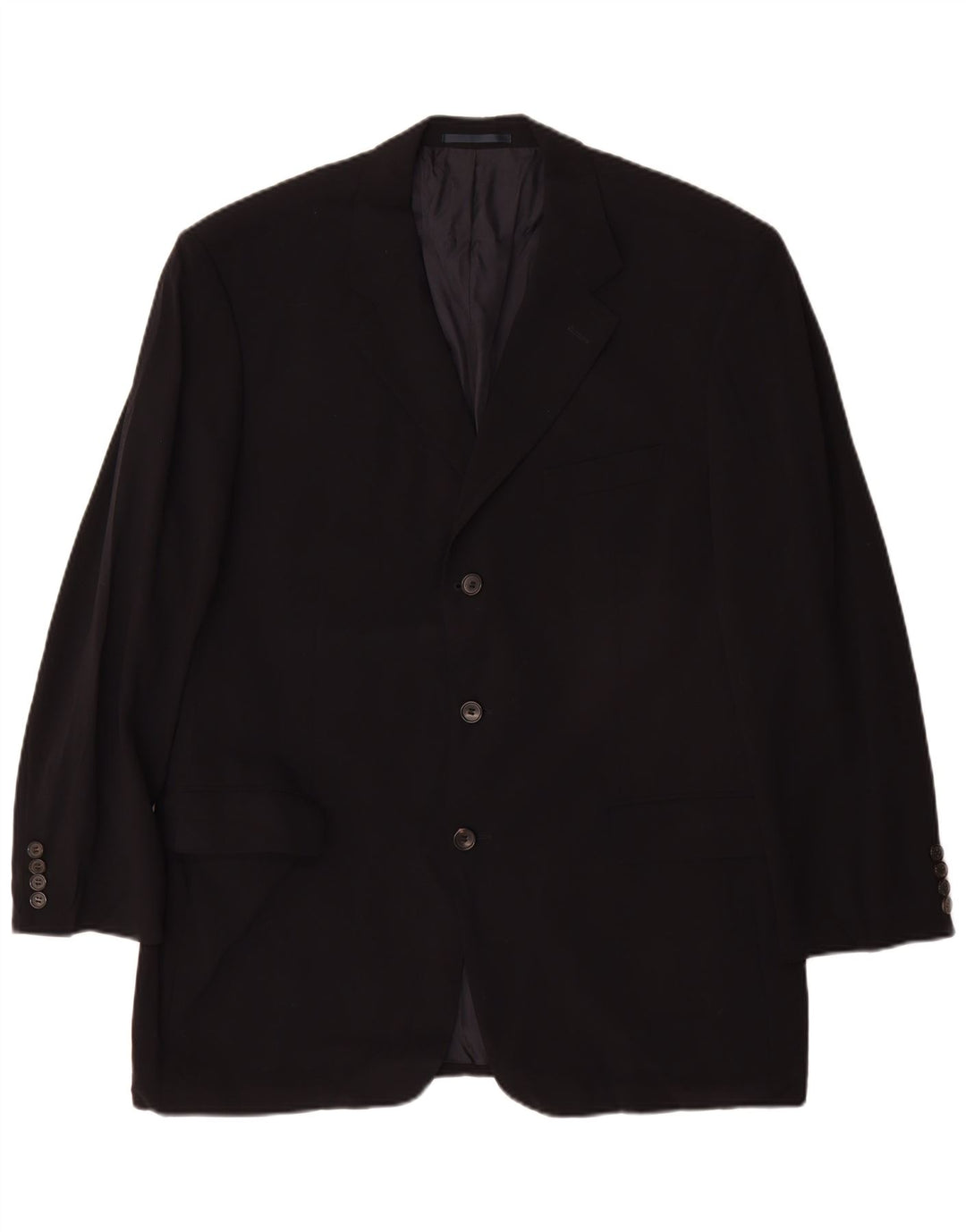 Jaqueta blazer masculina Hugo Boss com 3 botões UE 54 2XL lã virgem azul marinho