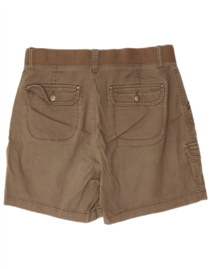 Shorts cargo feminino LEE cintura média e ajuste relaxado US 6 médio W30 algodão cáqui