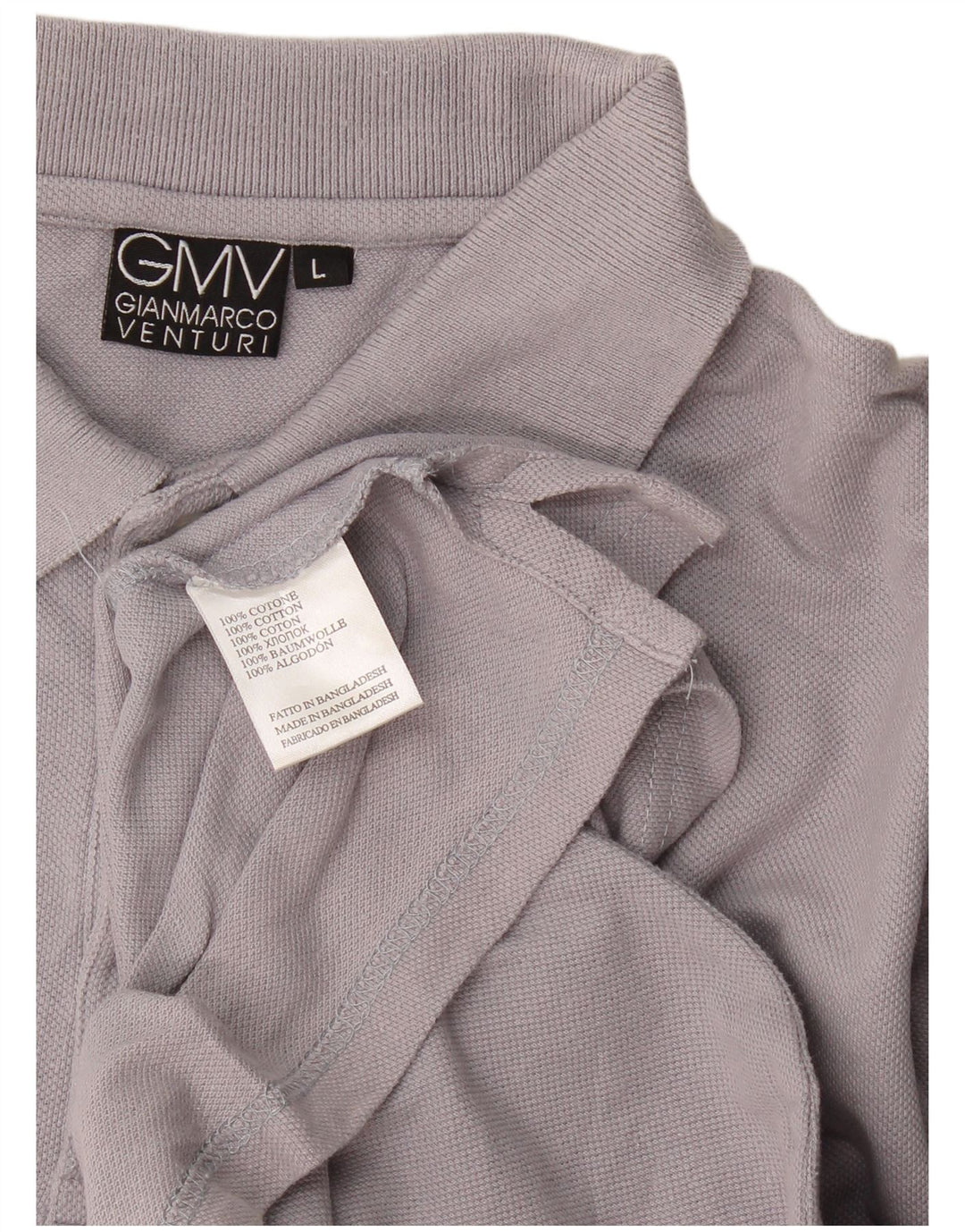 Camisa polo masculina Gianmarco Venturi grande cinza