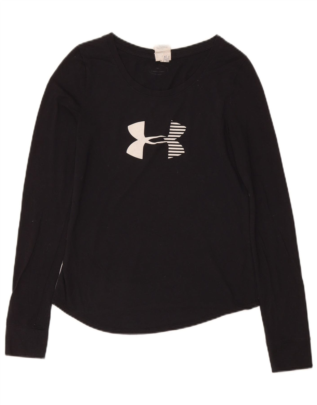 Top gráfico feminino UNDER ARMOUR manga comprida Reino Unido 10 pequeno azul marinho