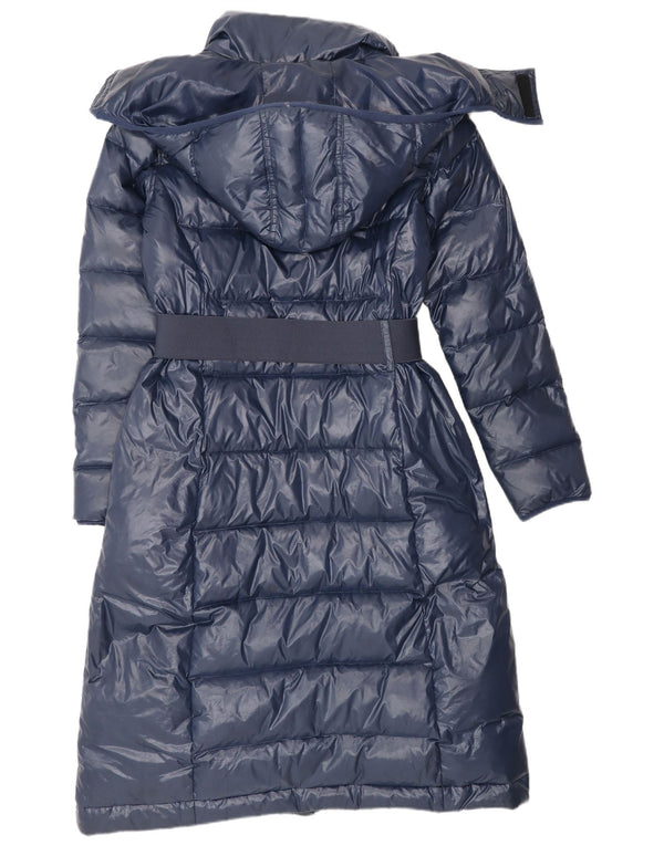 Casaco acolchoado com capuz feminino Benetton IT 42 médio azul marinho poliamida