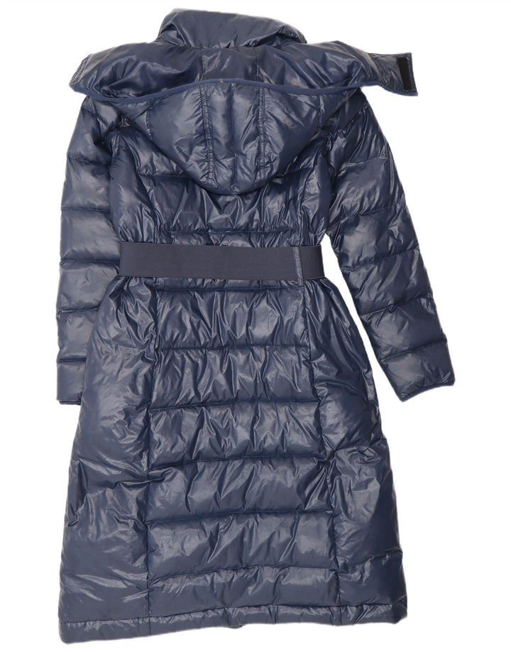 Casaco acolchoado com capuz feminino Benetton IT 42 médio azul marinho poliamida