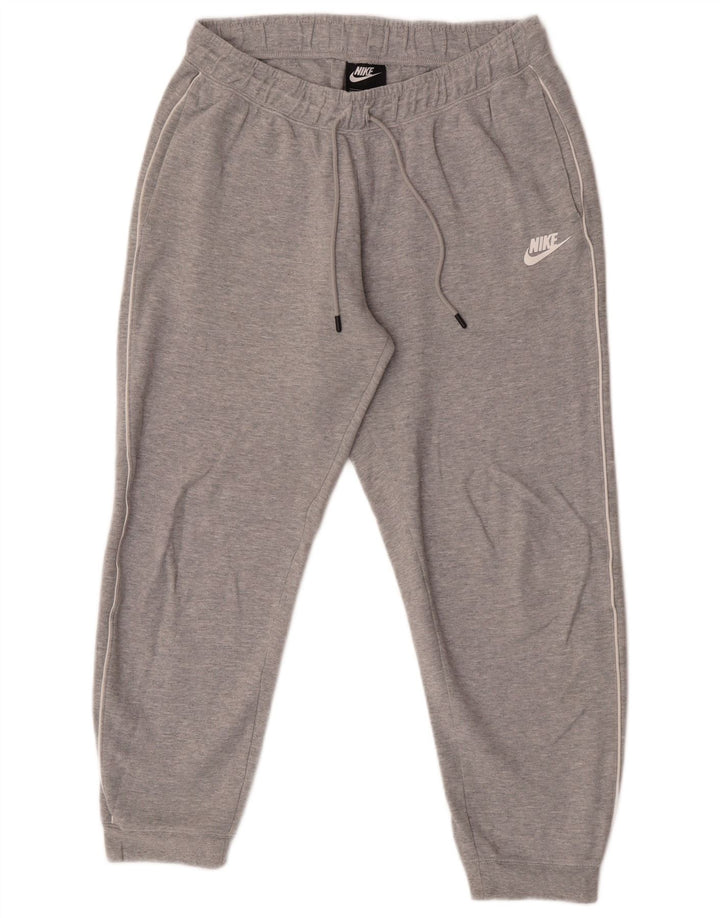 Calça de treino masculina Nike Joggers cinza médio algodão manchado