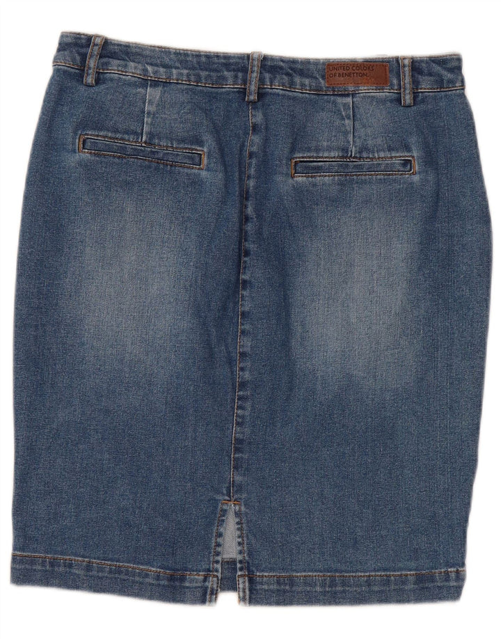 Saia jeans feminina BENETTON W30 azul médio