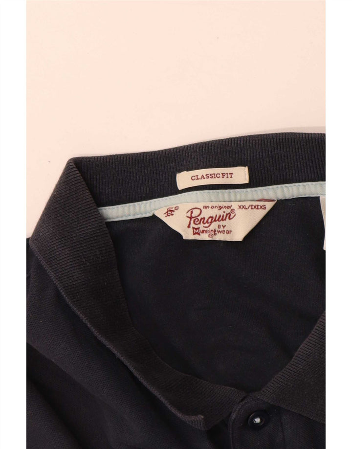 Camisa polo masculina Classic Fit Penguin 2XL azul marinho