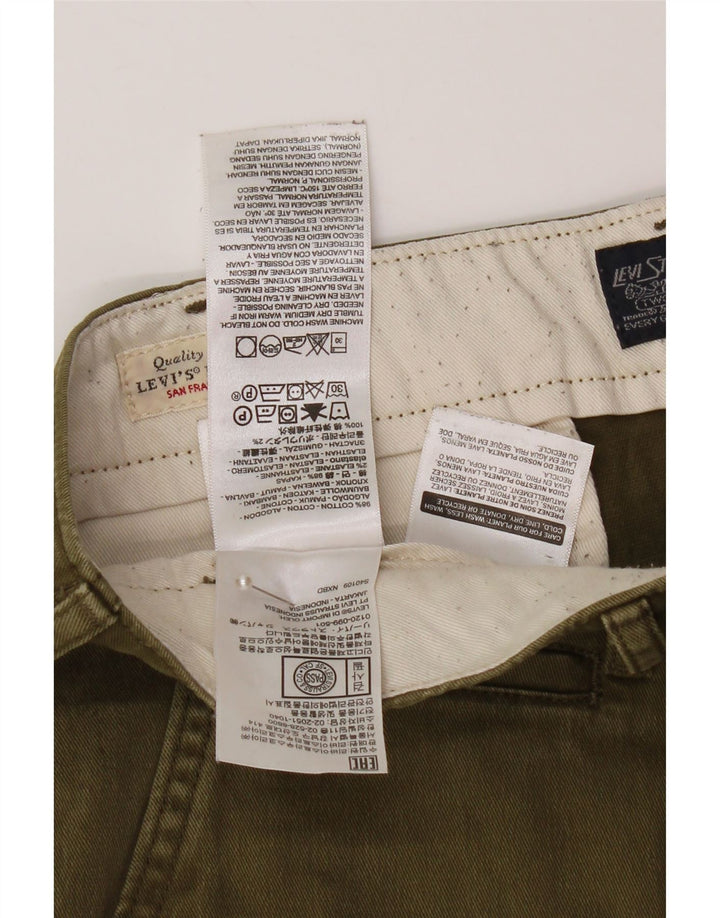 LEVI'S Mens Chino Shorts W33 Algodão Cáqui Médio