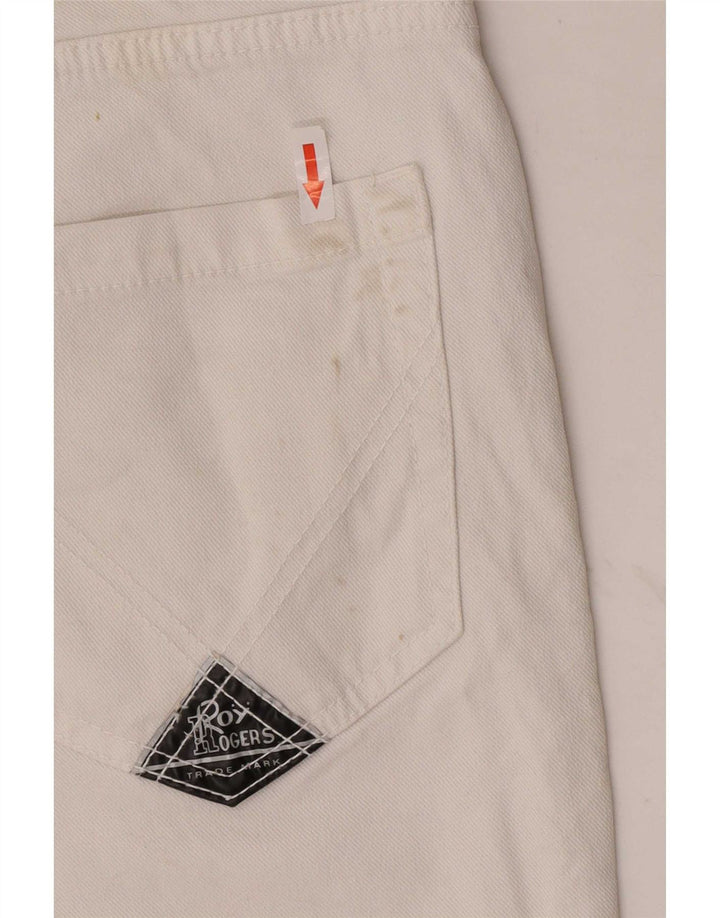 Shorts jeans feminino Roy Rogers IT 44 médio W30 algodão branco