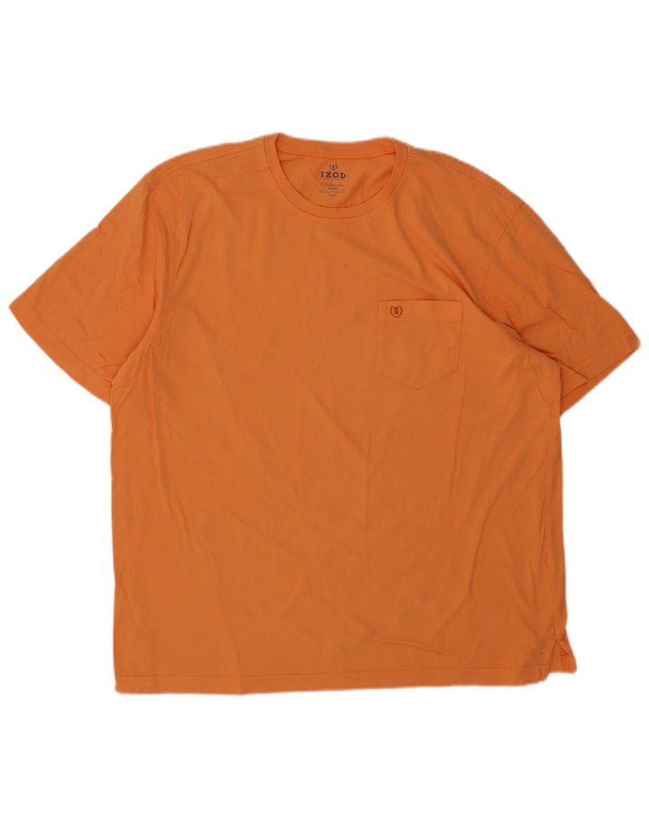 Camiseta masculina Izod Top grande algodão laranja
