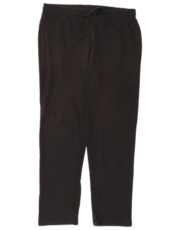 Calça de treino masculina Marks & Spencer de algodão preto médio
