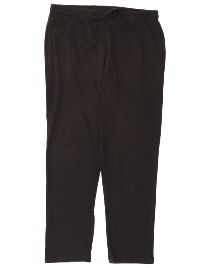 Calça de treino masculina Marks & Spencer de algodão preto médio