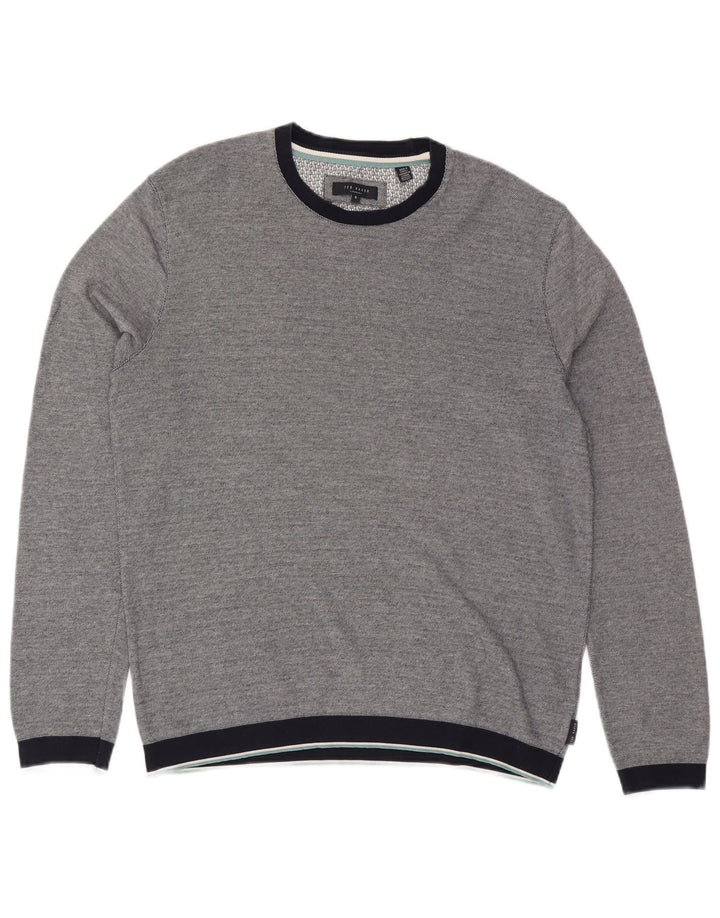 Suéter masculino TED BAKER tamanho 5 XL azul marinho algodão