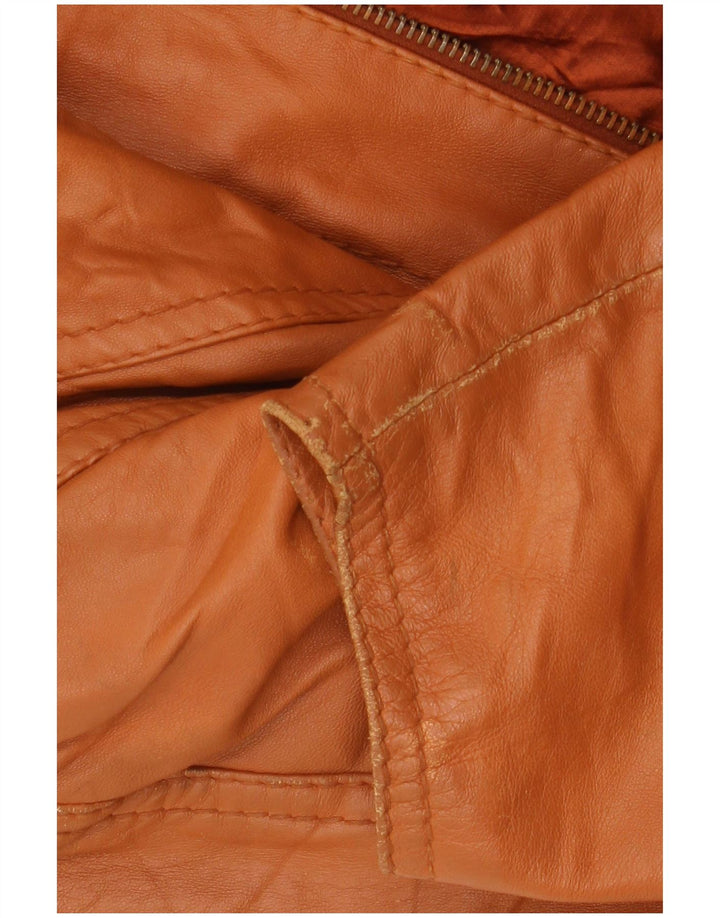 Casaco de couro masculino VINTAGE IT 54 2XL couro marrom