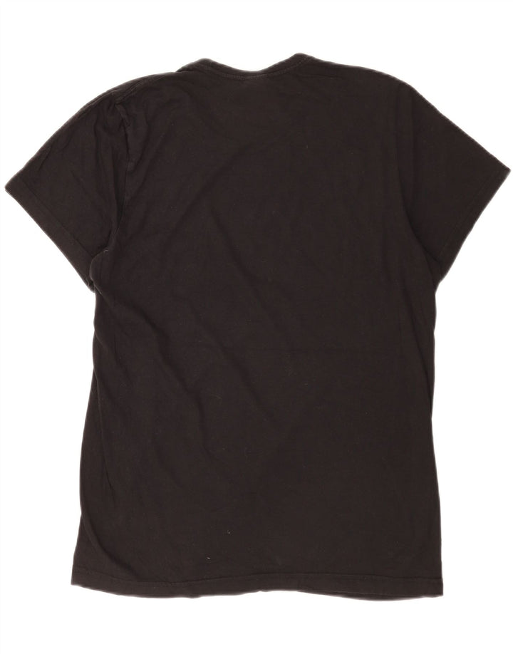 Adidas Mens Graphic T-Shirt Top Médio Algodão Preto