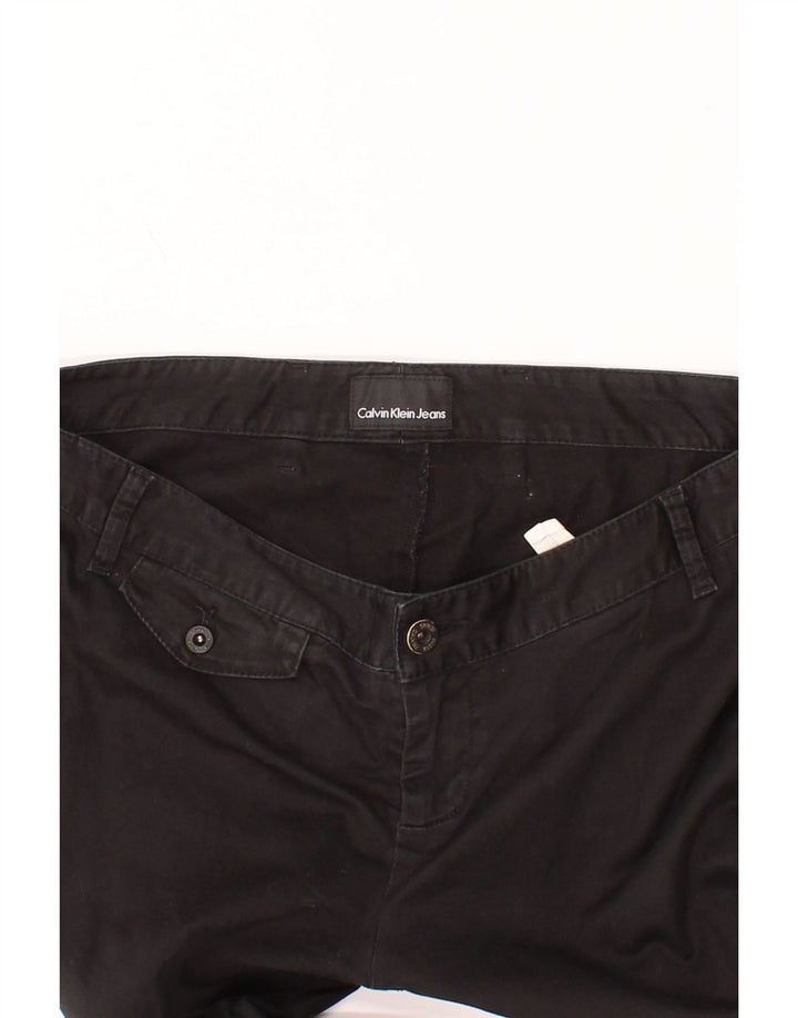 CALVIN KLEIN Womens Straight Casual Trousers W31 L29 Black Cotton Vintage Calvin Klein and Second-Hand Calvin Klein from Messina Hembry 