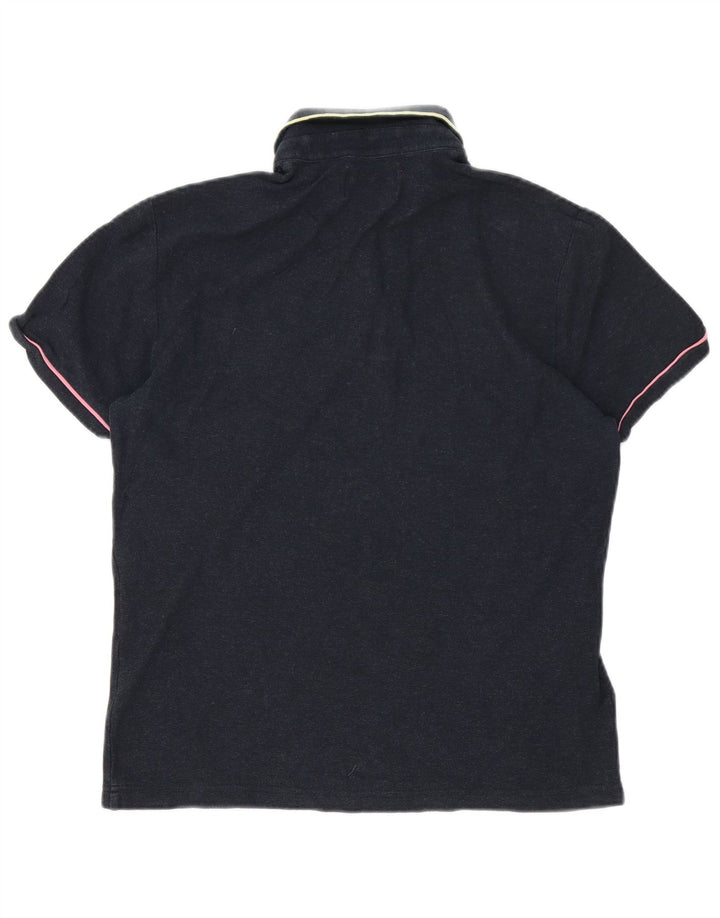 Camisa polo masculina Penguin pequena algodão cinza