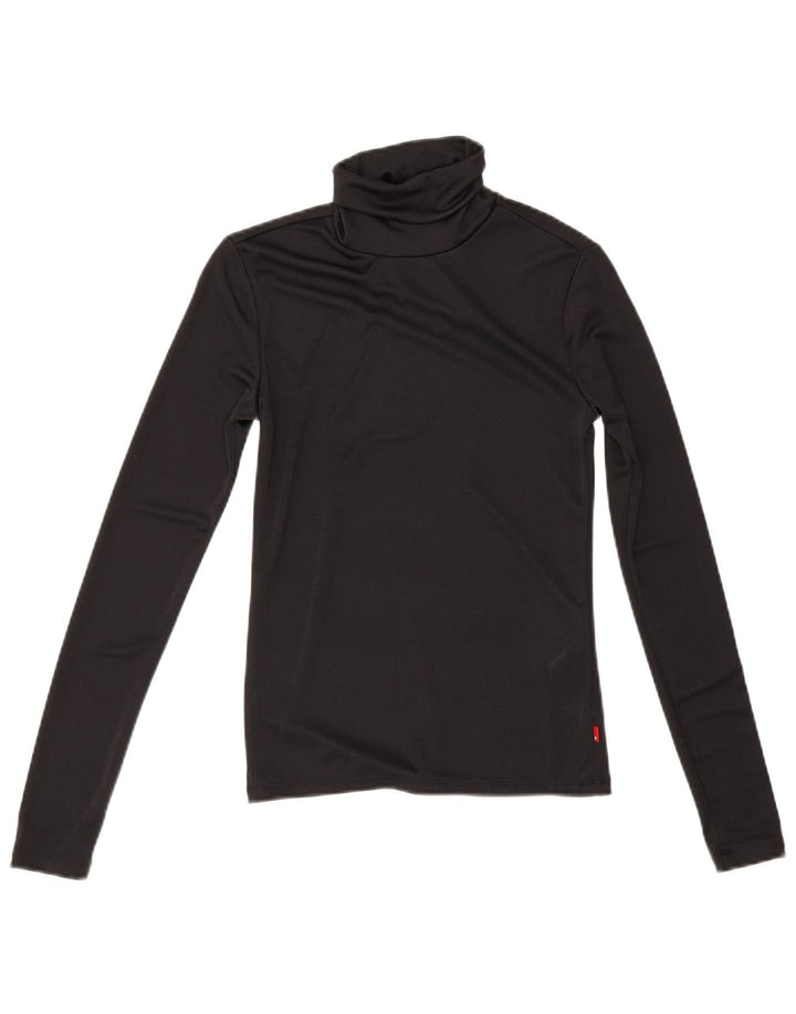 Top feminino Levi's manga comprida UK 6 XS preto poliéster