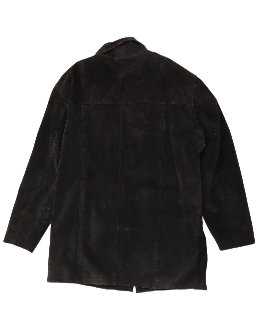Casaco corta-vento masculino de camurça Ben Sherman Reino Unido 38 couro preto médio