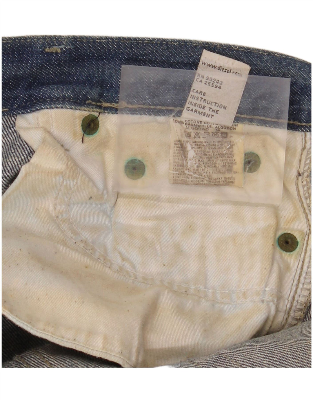 Diesel feminino bootcut jeans W32 L32 azul algodão