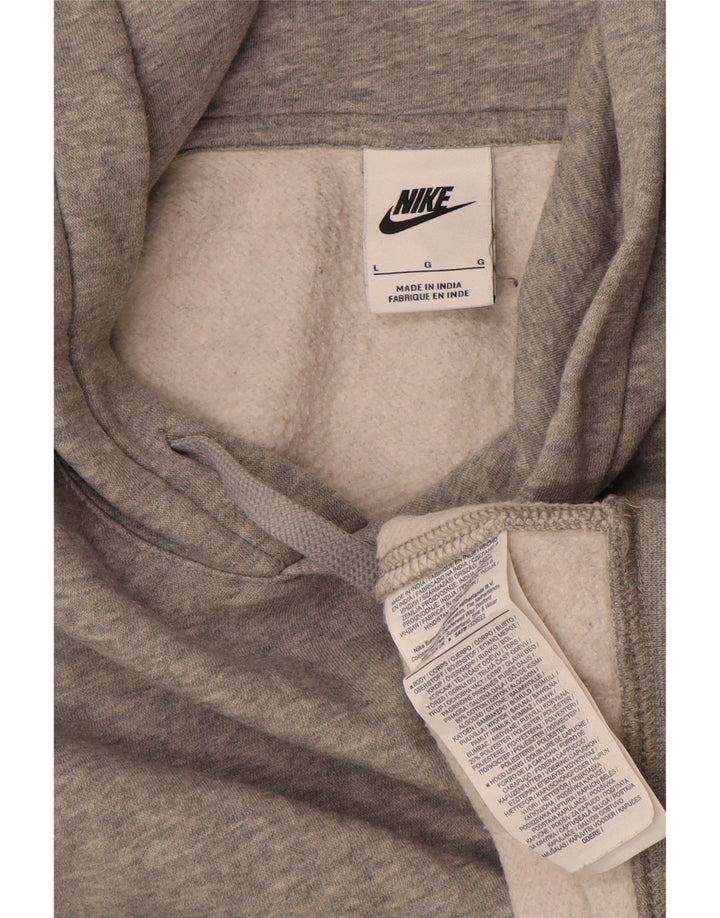 Jumper com capuz masculino Nike grande algodão manchado cinza