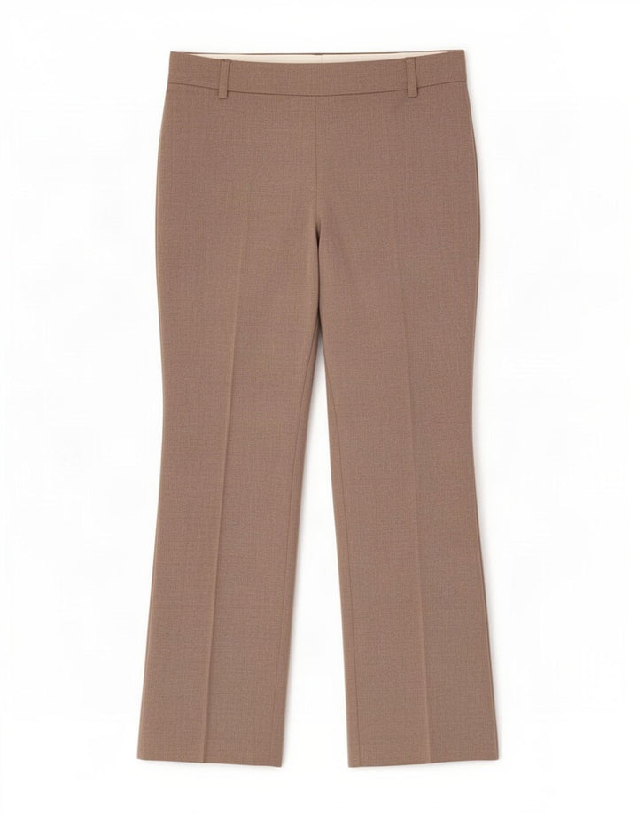 Calça feminina Marks & Spencer Bootcut Suit UK 10 pequena W30 L27 cinza