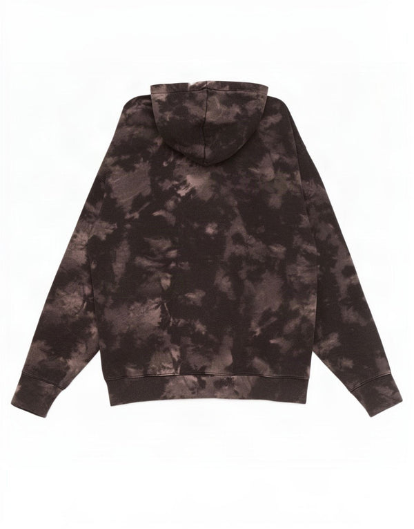 Hollister feminino gráfico moletom com capuz UK 16 grande preto tie-dye