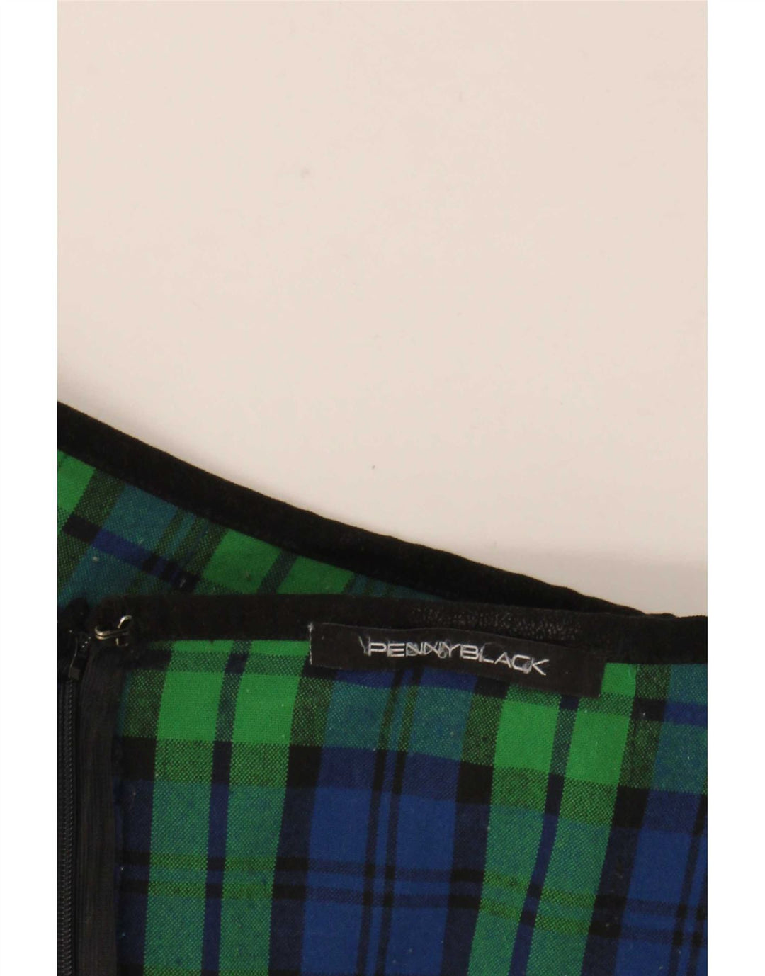 Minissaia feminina Penny Black W31 xadrez verde médio