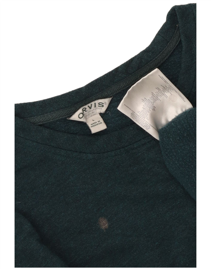 Orvis moletom masculino jumper grande verde modal