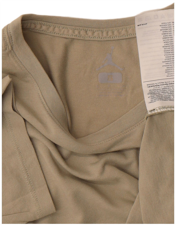 Camiseta masculina Jordan pequena de algodão cáqui