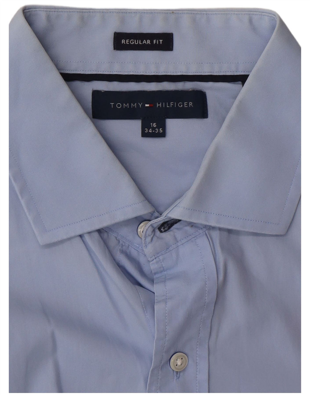 Camisa masculina Tommy Hilfiger Regular Fit tamanho 16 grande azul