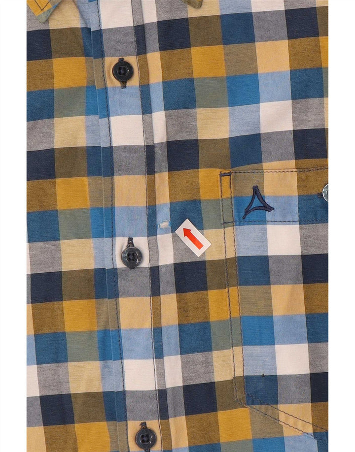 Camisa masculina Schoffel grande algodão xadrez multicolorido