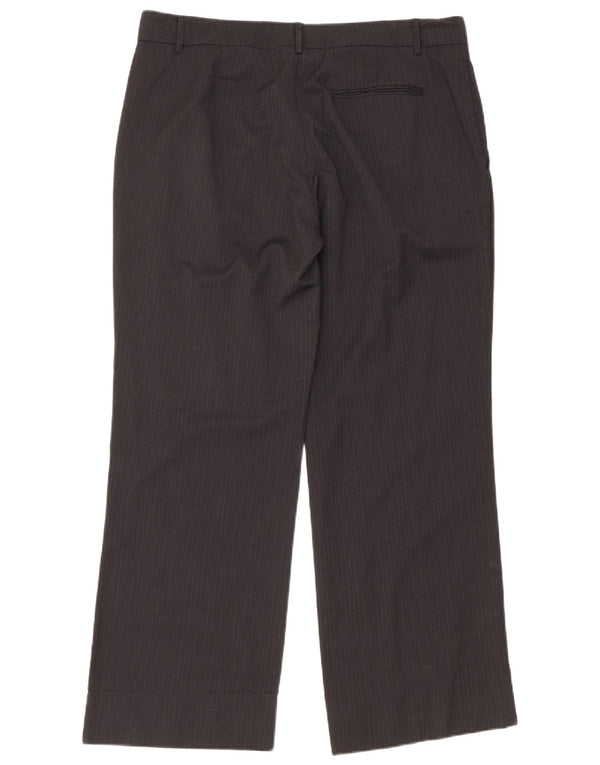Calça chino reta feminina Stefanel IT 46 grande W34 L29 preta