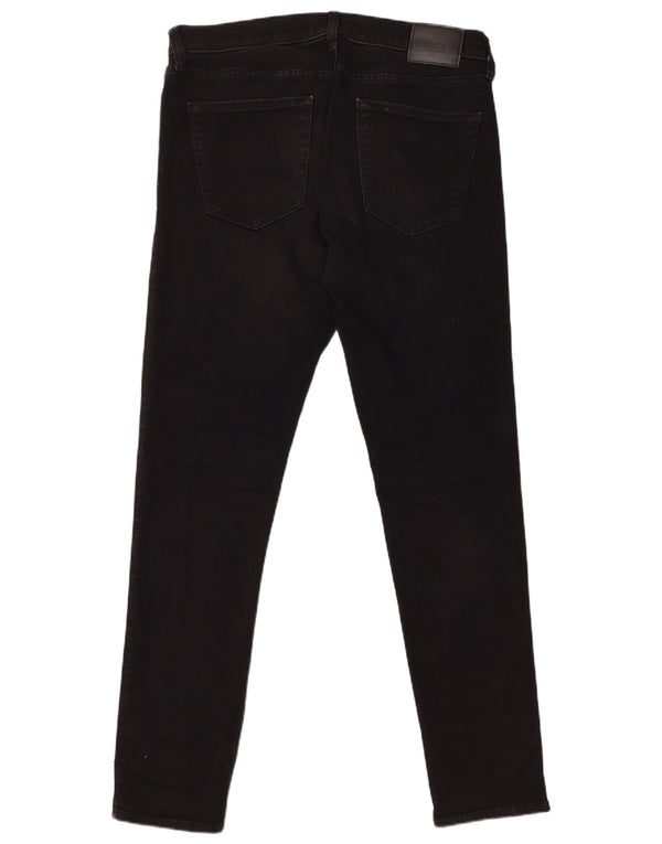 Hollister Mens Jeans Skinny W34 L34 Algodão Preto