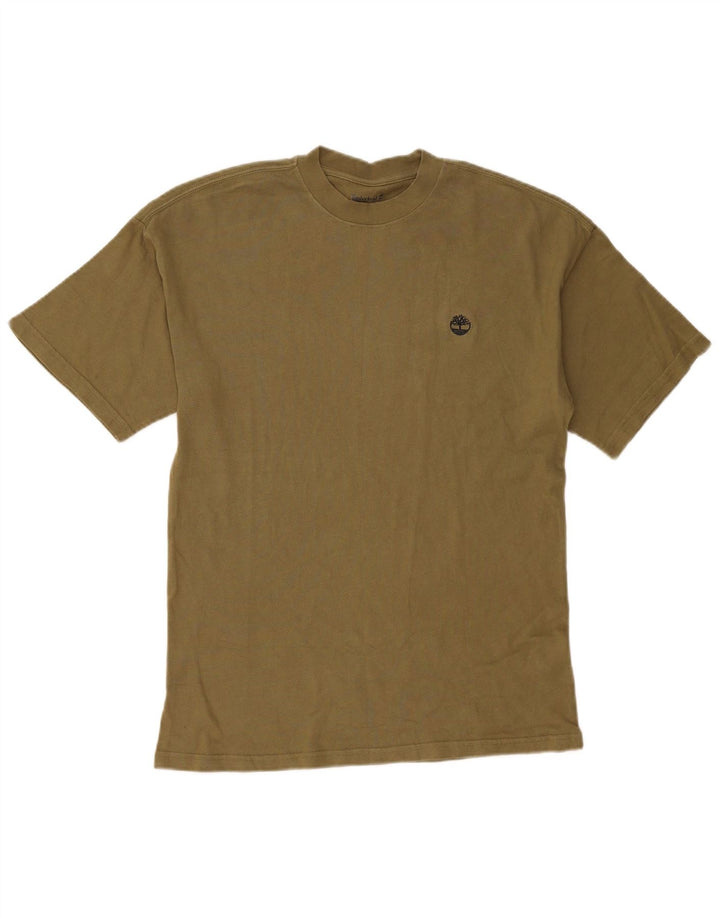 Camiseta masculina Timberland Top pequeno algodão cáqui