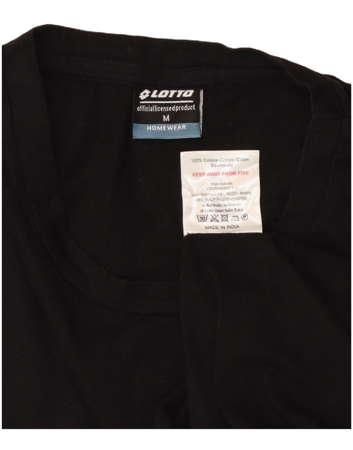 Camiseta masculina LOTTO Top médio algodão preto