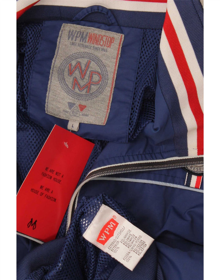 Jaqueta de chuva WPM Boys 15-16 anos grande azul marinho poliamida colorblock