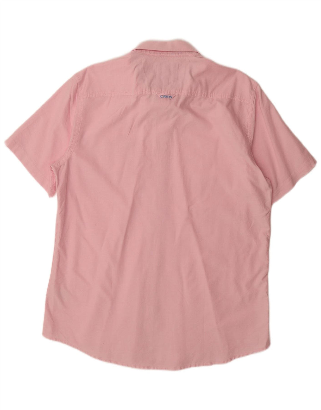 J. CREW Camisa masculina de manga curta grande algodão rosa