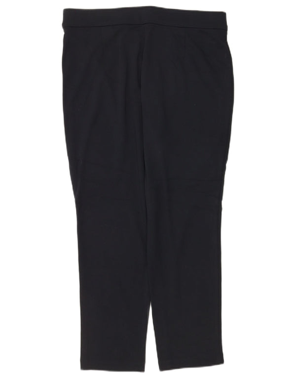 Calça casual feminina Marks & Spencer UK 14 grande W34 L25 azul marinho