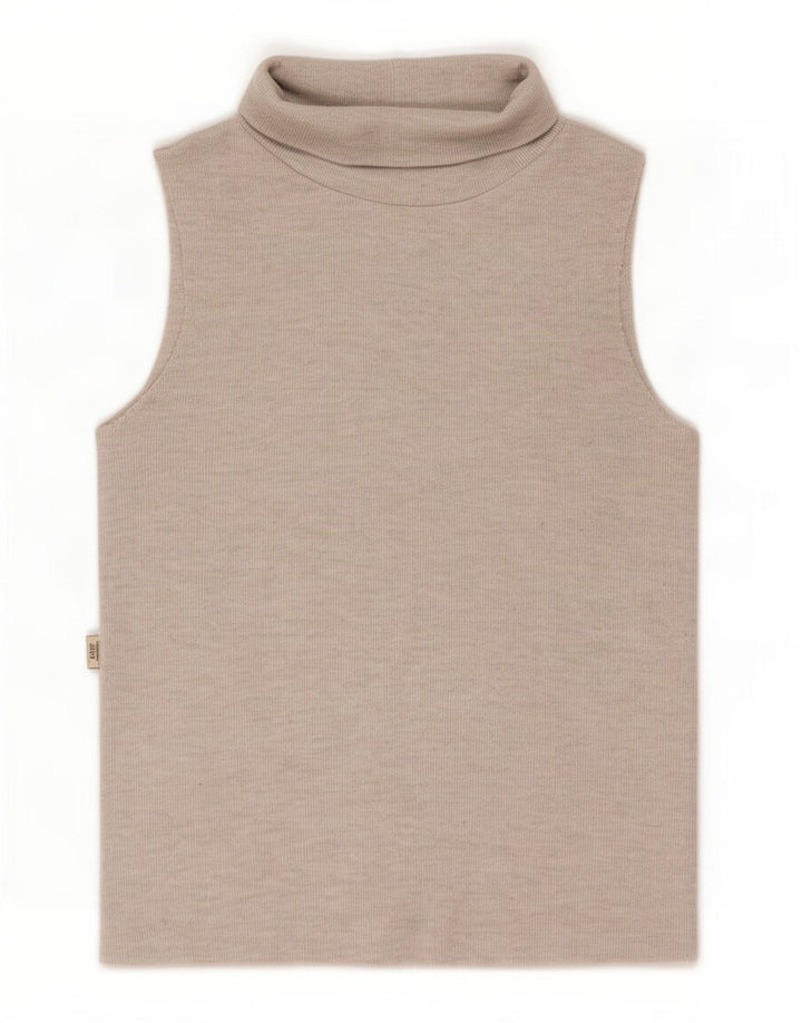 Zara Womens Crop Vest Top UK 10 Pequeno Poliéster Bege