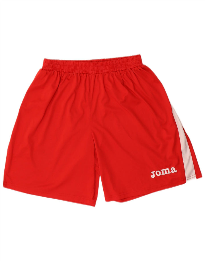 Shorts esportivos masculinos JOMA grande bloco colorido vermelho