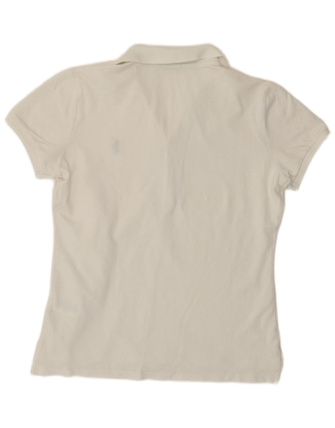 Camisa polo feminina Polo Ralph Lauren grande de algodão branco
