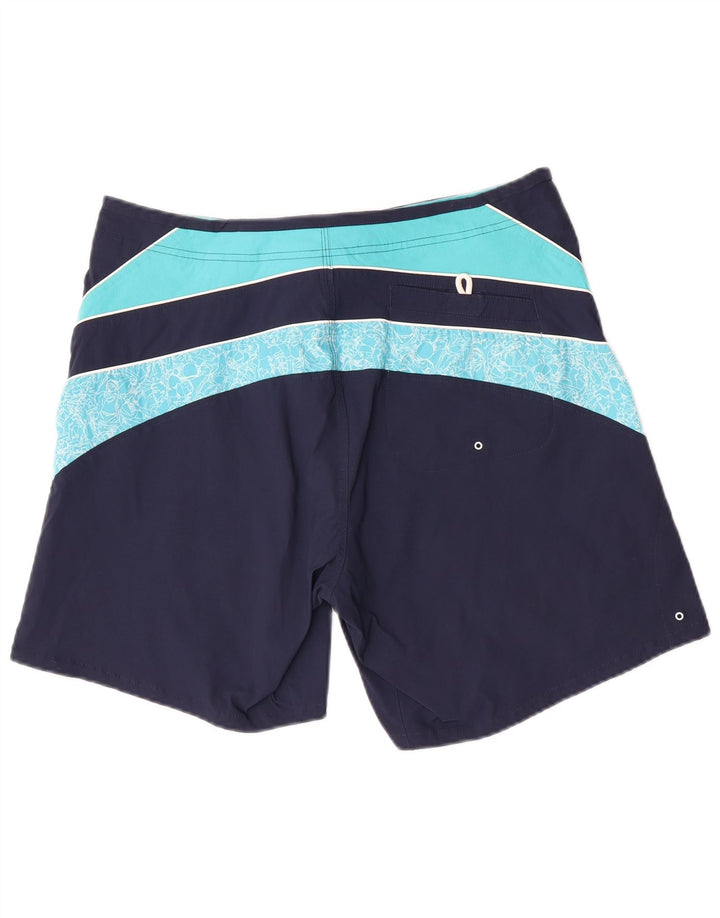 Shorts de natação masculinos Nike grande bloco colorido azul marinho