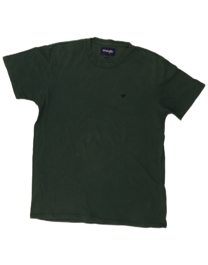 Camiseta masculina Wrangler Top médio algodão verde