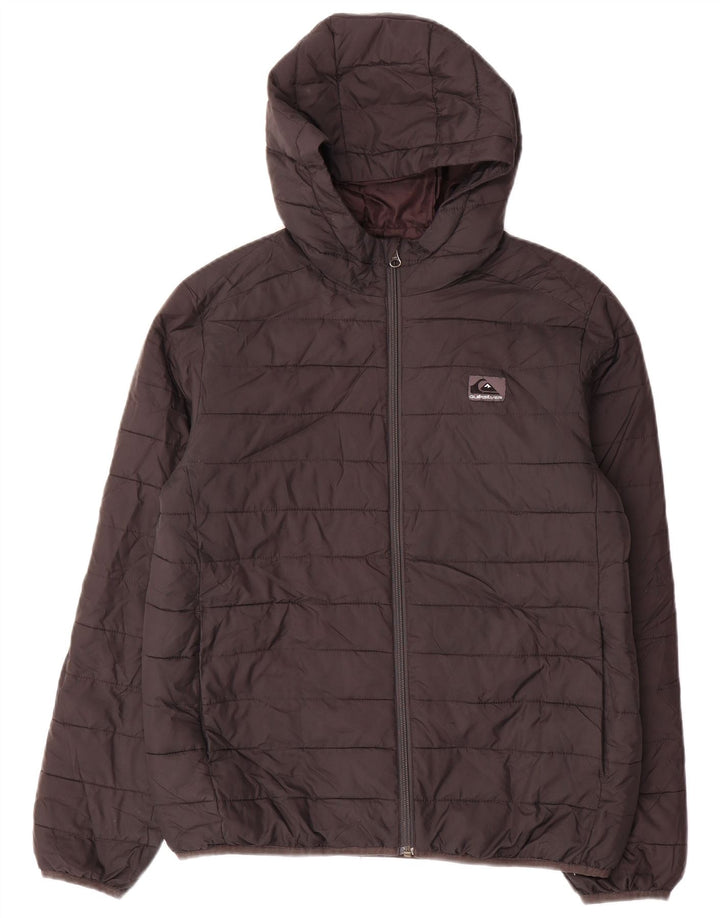 Jaqueta acolchoada com capuz para meninos QUIKSILVER 13-14 anos grande preto